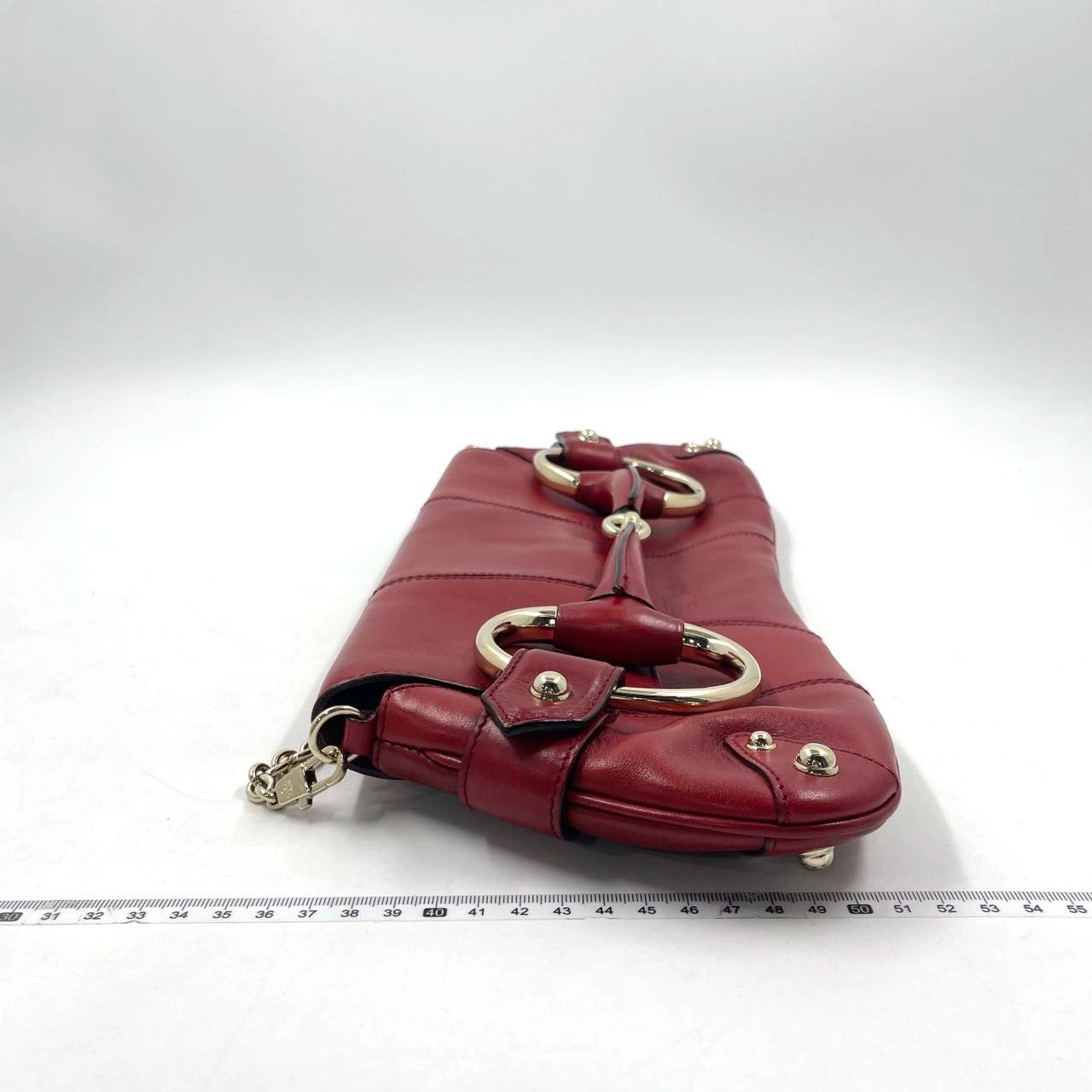 Gucci Horsebit Shoulder Bag Leather Red
