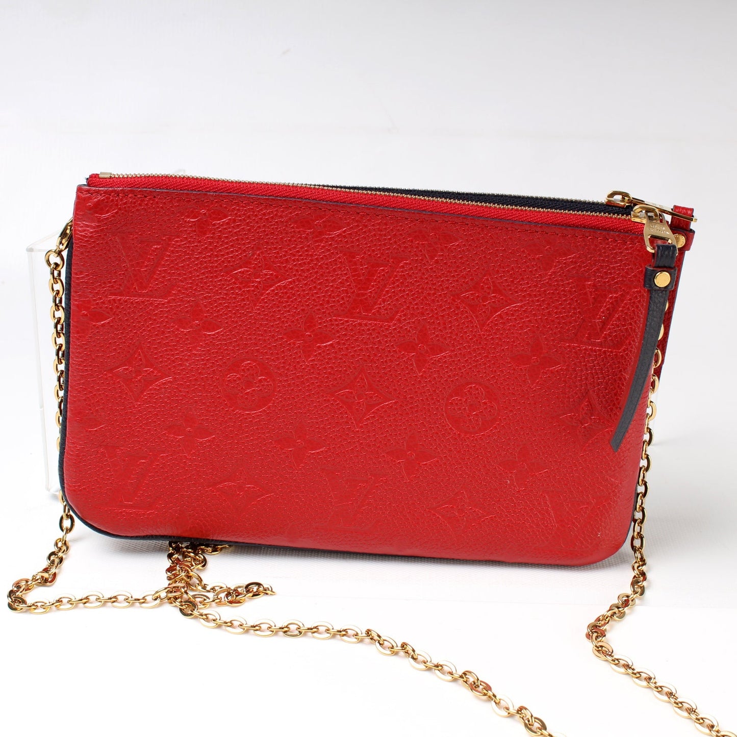 Louis Vuitton Double Zip Pochette Empreinte Clutch Bag