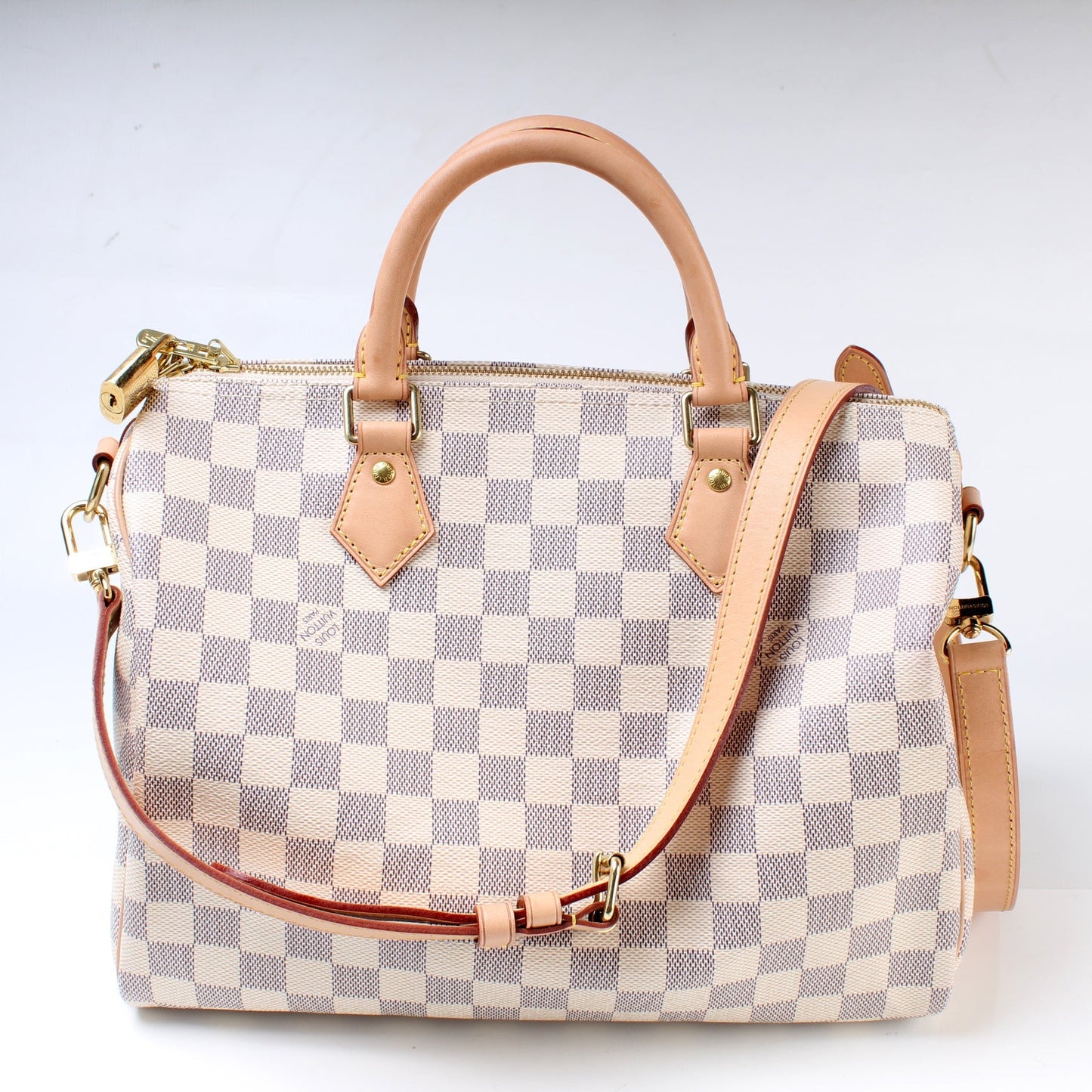 Louis Vuitton Speedy 30 Bandouliere Azur Damier Handbag Azur 14