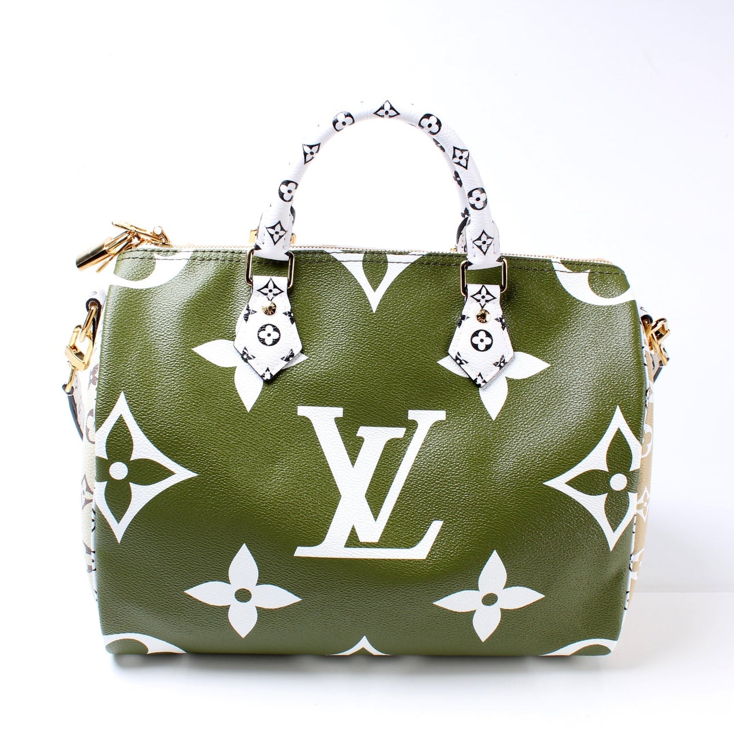 Louis Vuitton Speedy 30 Bandouliere Giant Khaki Monogram Handbag