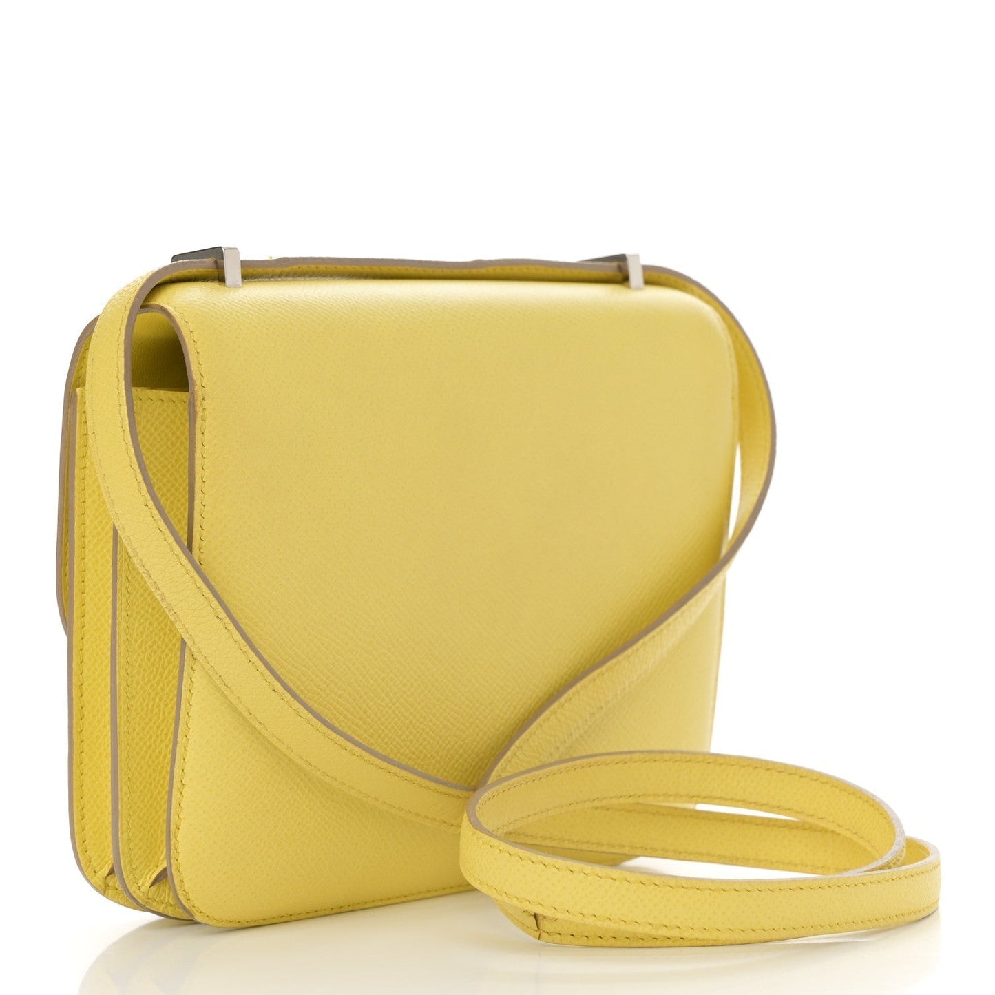 Hermes Epsom Constance Lime Handbag Travel Bag