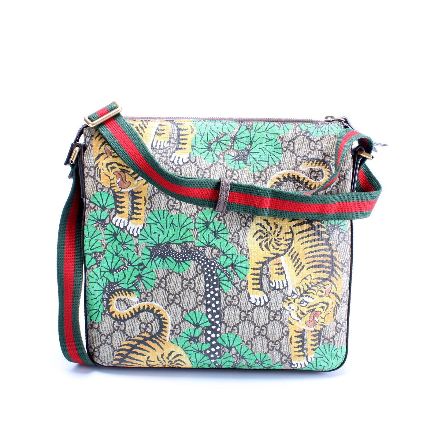 Gucci GG Supreme Bengal Tiger Messenger Small Travel Bag