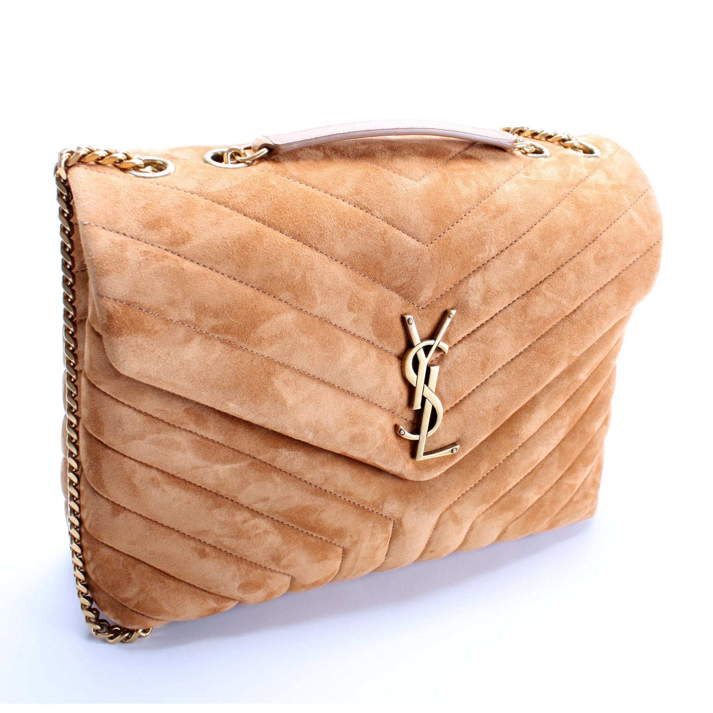 YSL Saint Laurent Saint Laurent Loulou Bag Suede Quilted Travel Bag