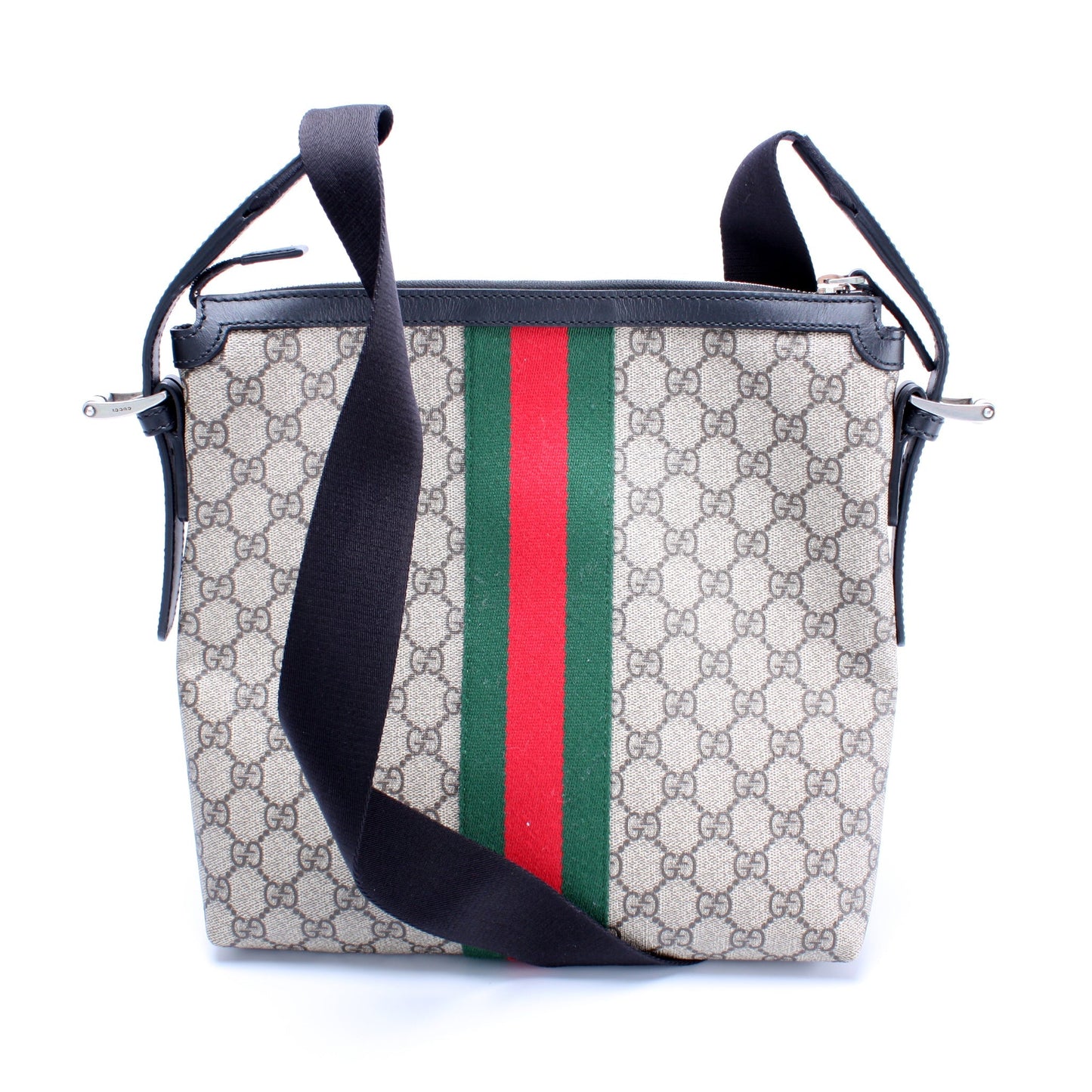 Gucci GG Supreme Web Messenger Travel Bag Web Messenger