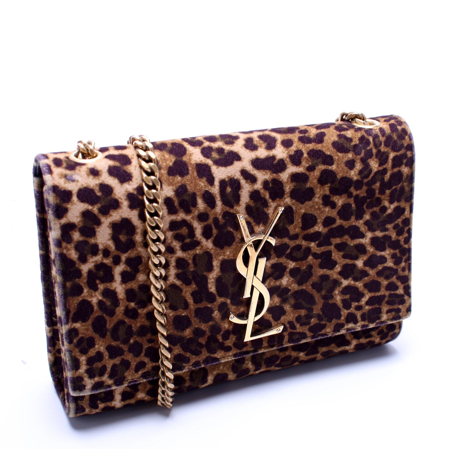 YSL Saint Laurent Saint Laurent Kate Wallet Leopard Bag Chain Travel Bag