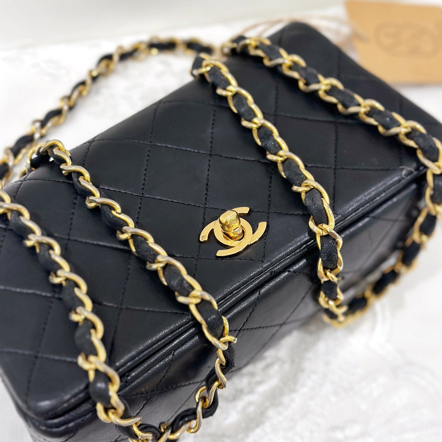 Chanel lambskin quilted full flap bag
