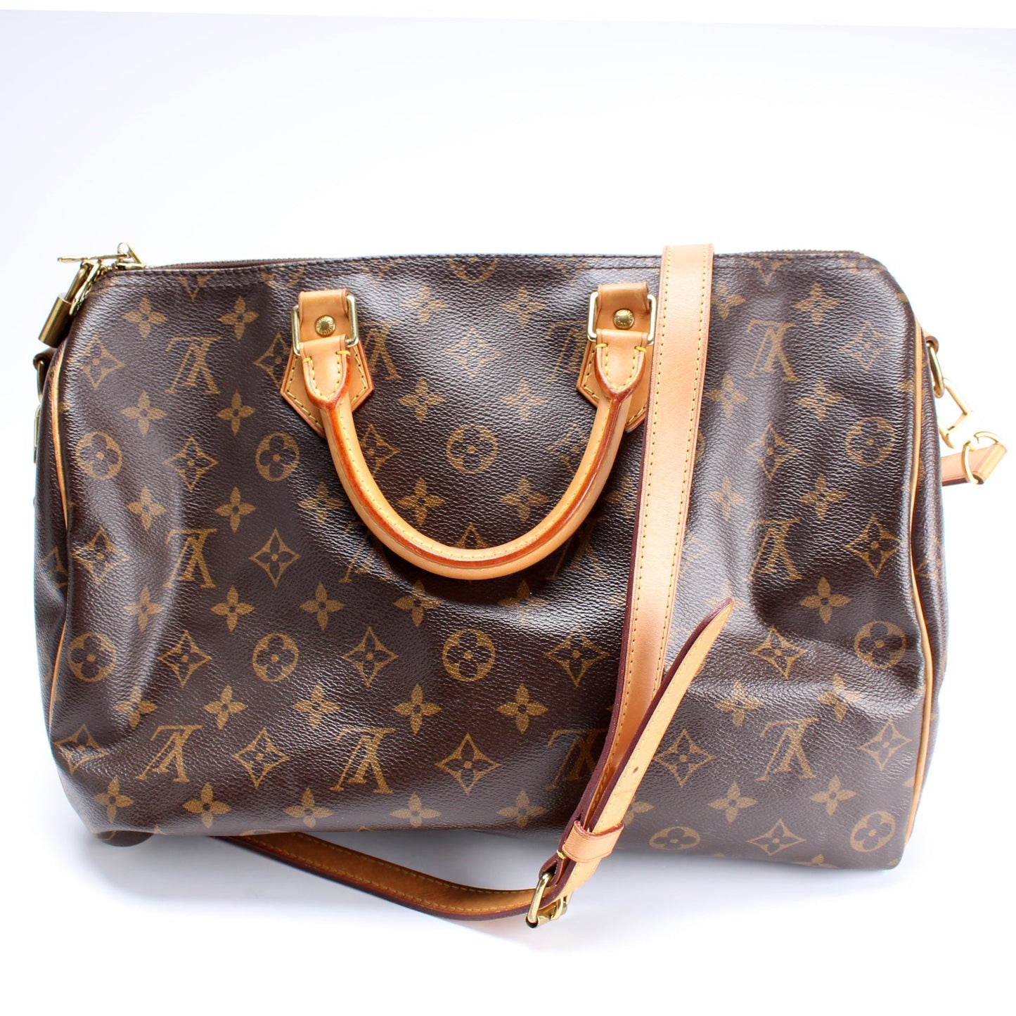 Louis Vuitton Speedy 35 Bandouliere Monogram Handbag Monogram 8