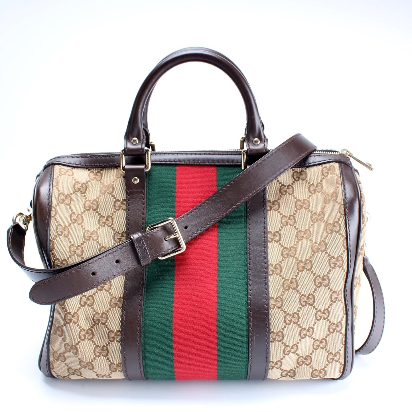 Gucci Boston Canvas Travel Bag Canvas 14
