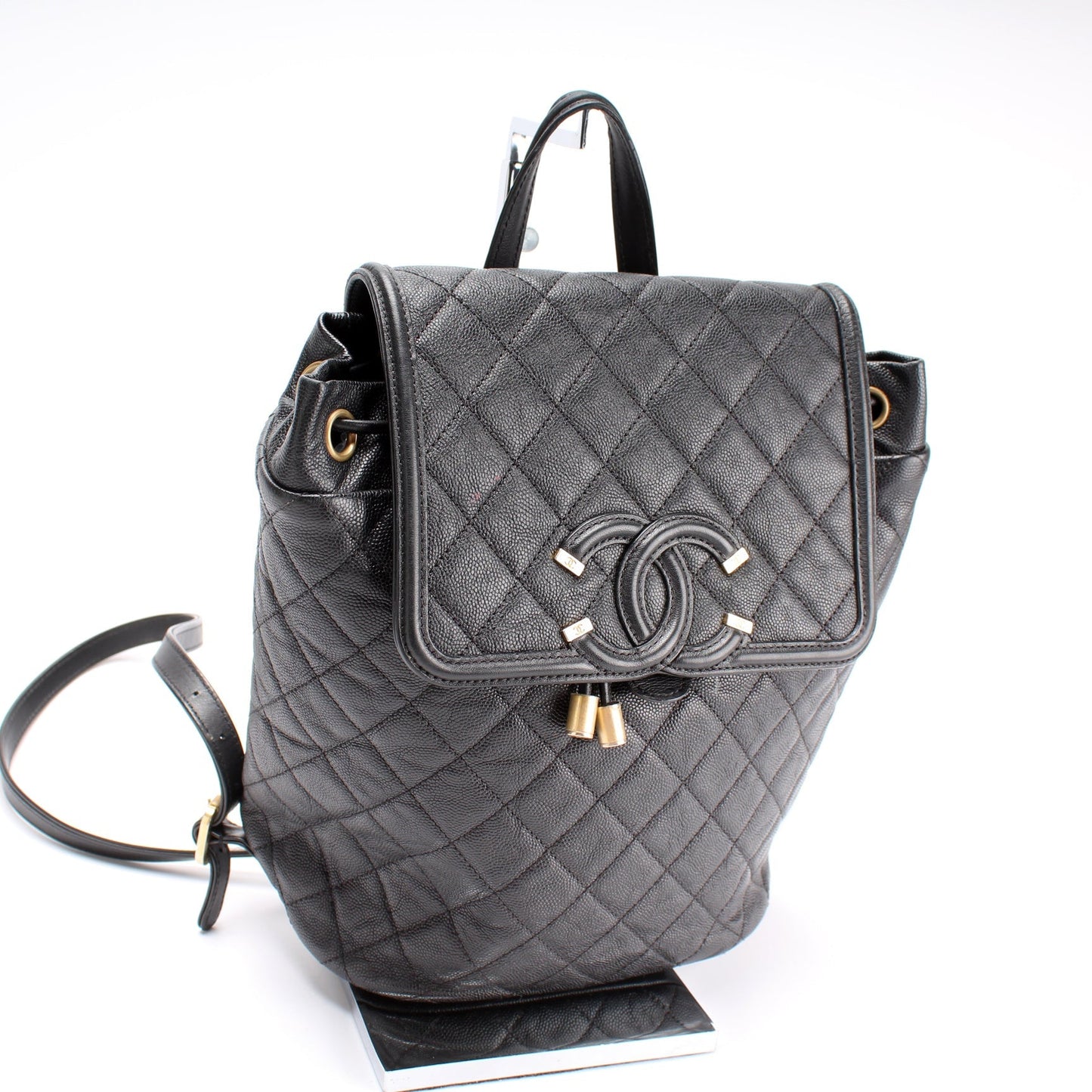 Chanel CC Filigree Backpack Caviar 25M