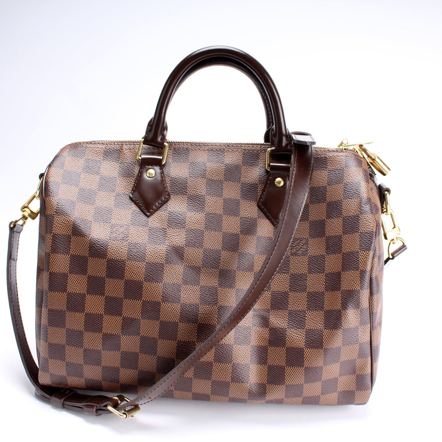 Louis Vuitton Speedy 30 Bandouliere Ebene Damier Handbag Ebene 12