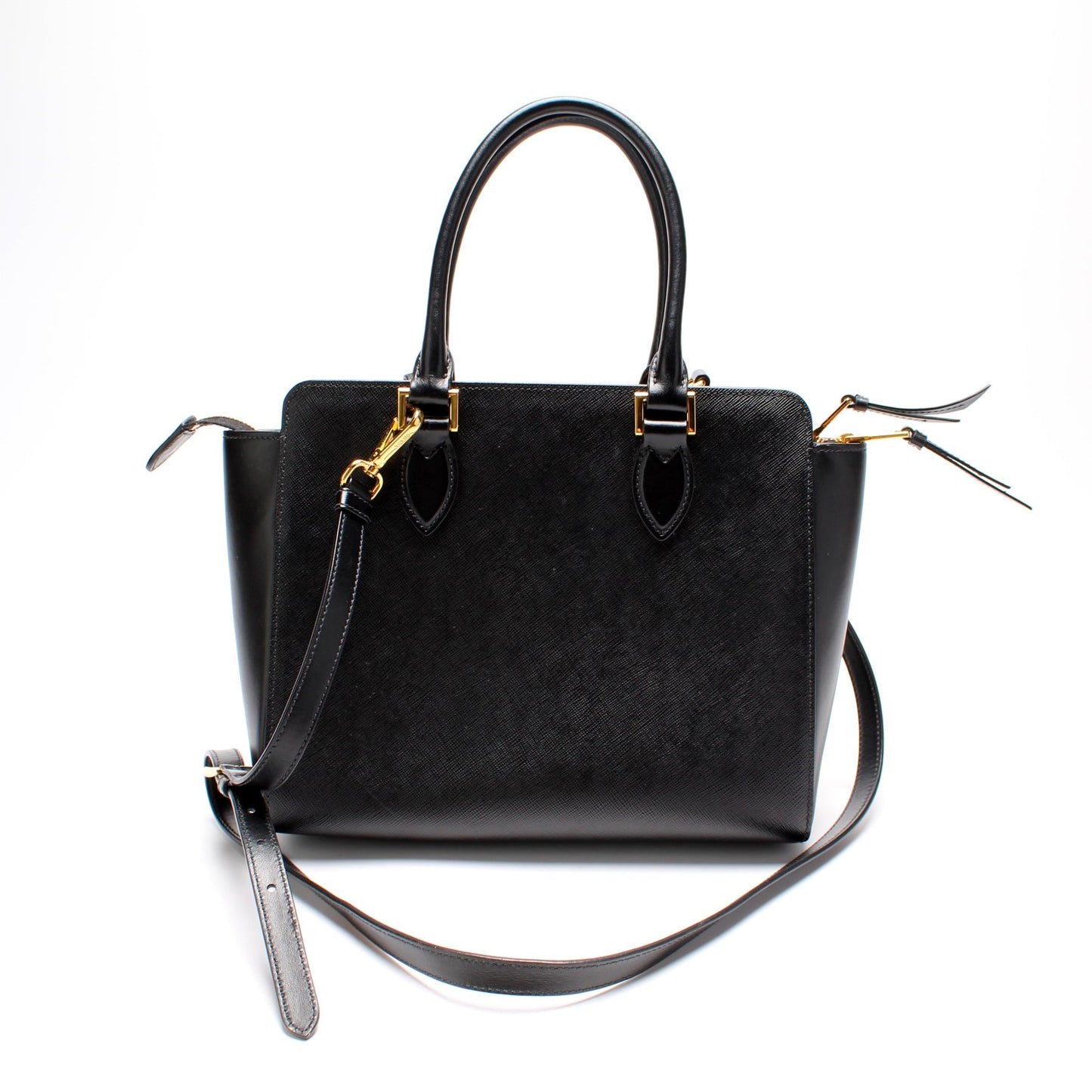 Prada Saffiano Calfskin Top Handle Bag Travel Bag