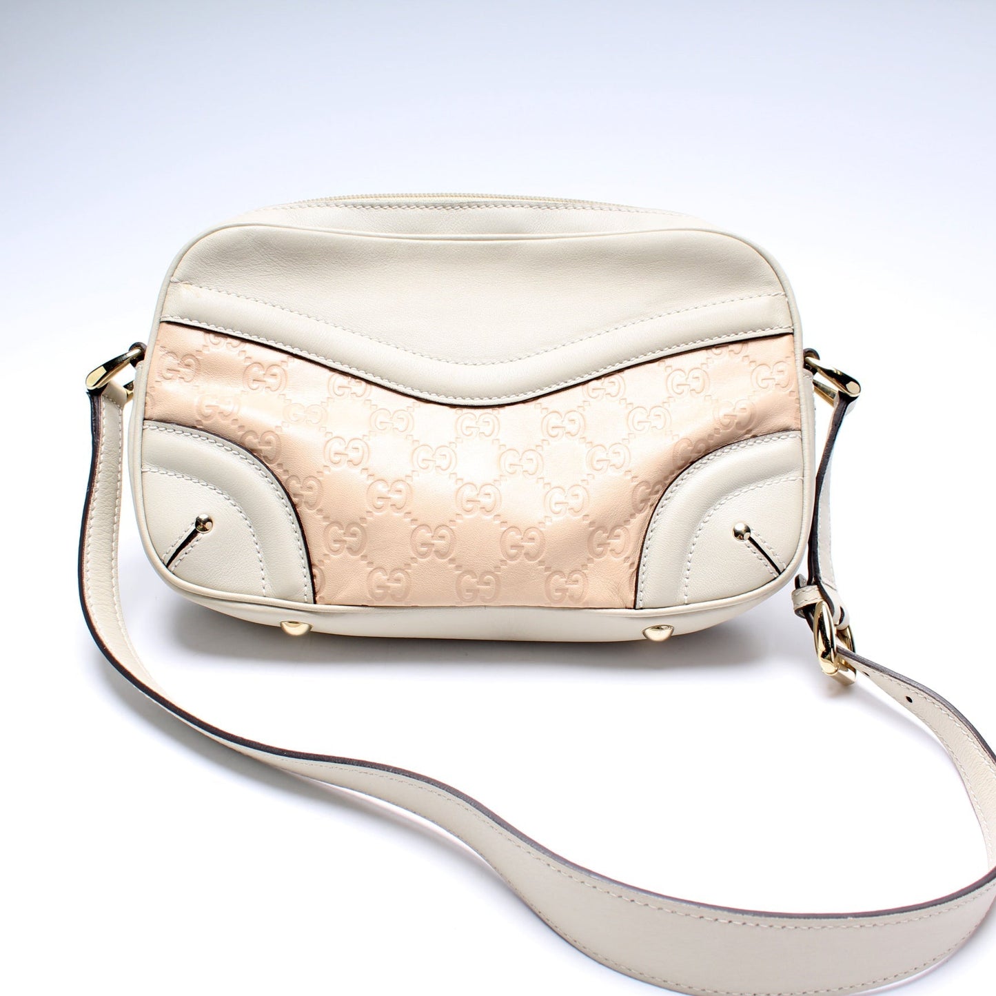 Gucci GG Crest Leather Shoulder Bag