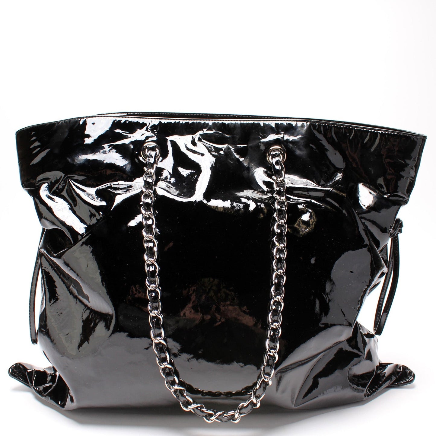 Chanel CC Bon Patent Leather Tote Bag