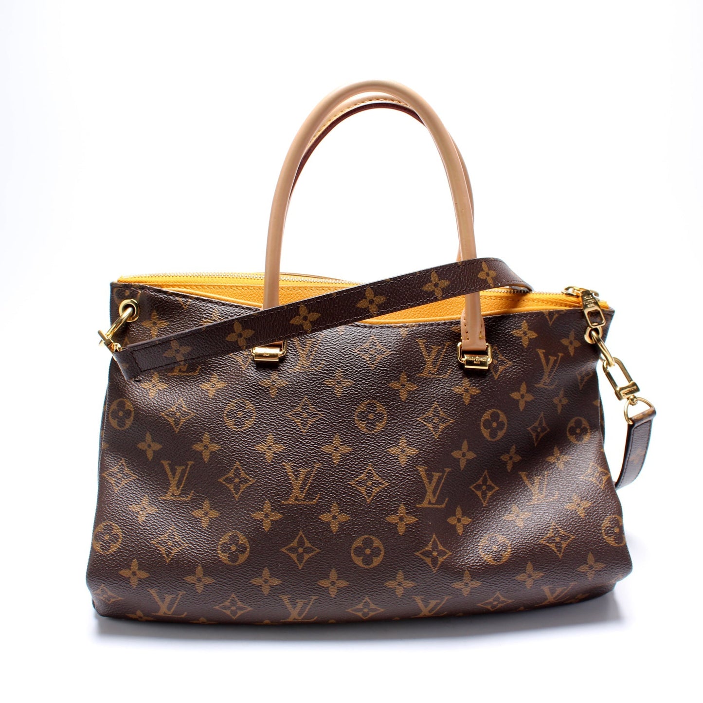 Louis Vuitton Pallas Side Monogram Canvas Tote Bag Side 1