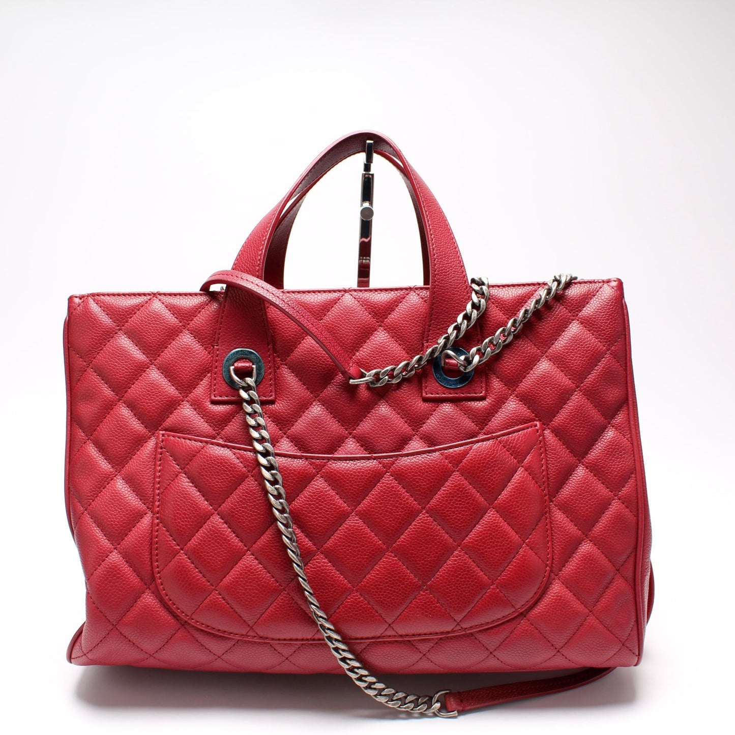 Chanel CC Front Pocket Shopping Caviar 23M Tote Bag