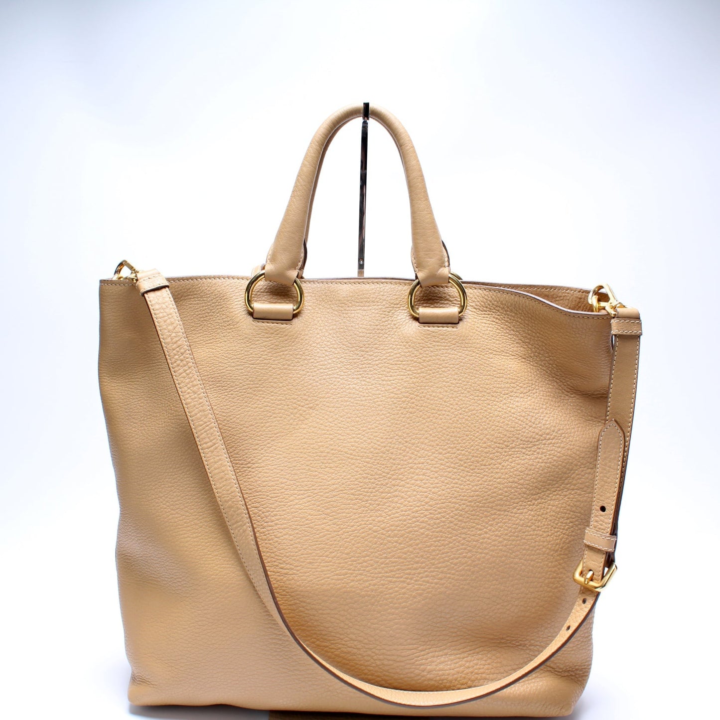 Prada Talco Vitello Daino Shopper Bag Travel Bag