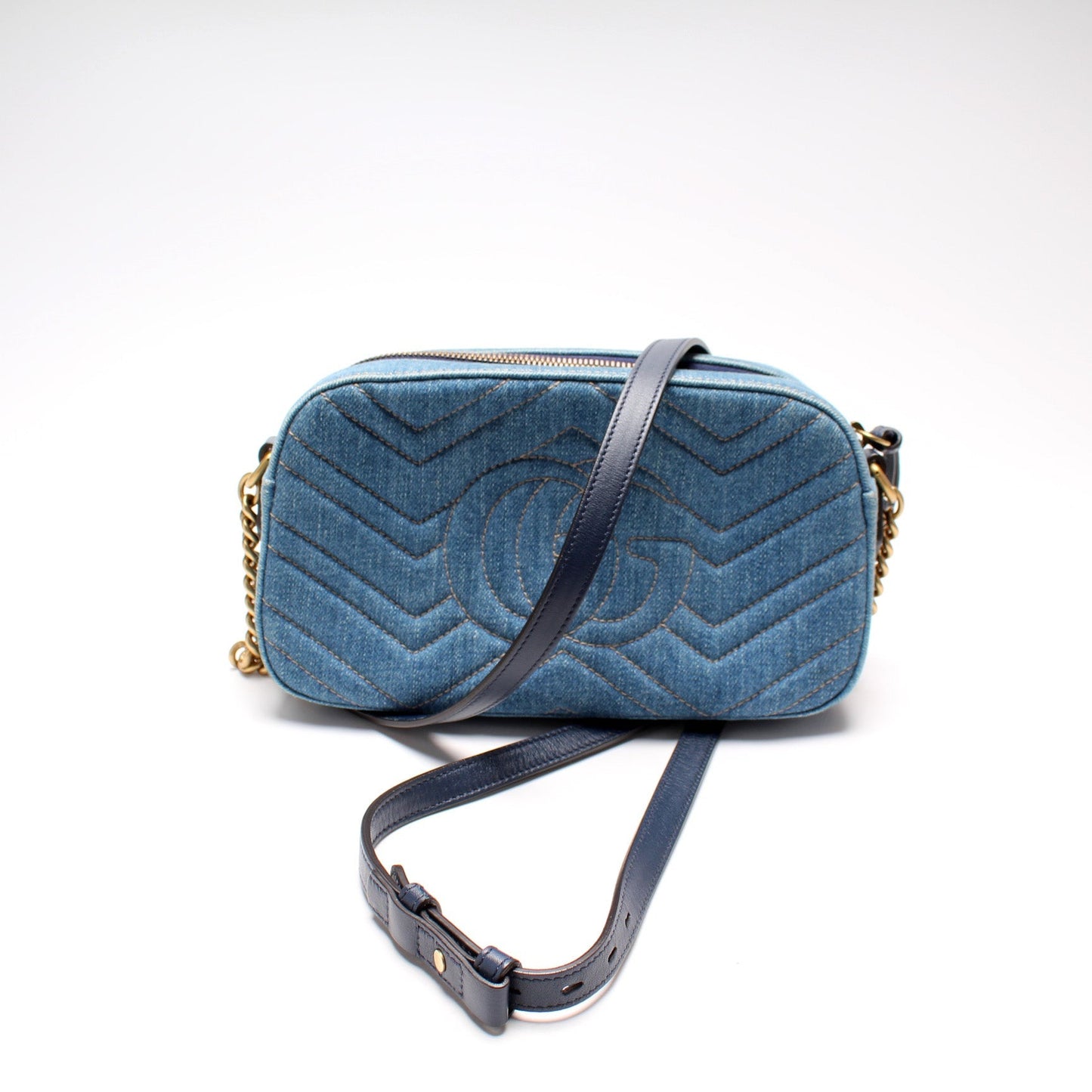 Gucci Marmont Camera Denim Small Crossbody Bag Camera 3