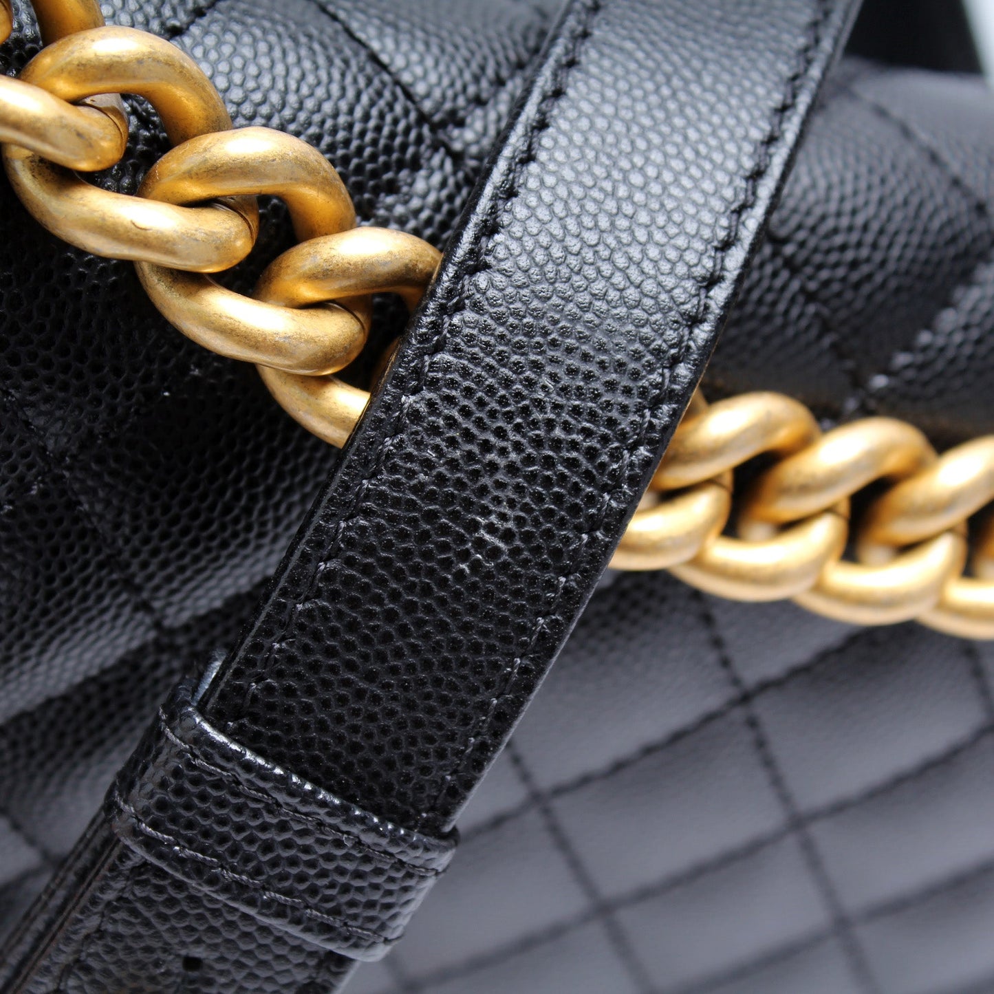 Chanel Boy Flap New Caviar 32+M Handbag