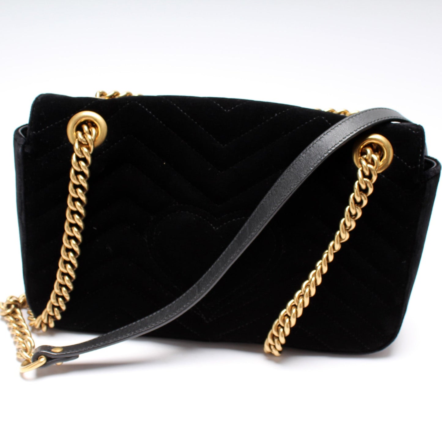 Gucci Marmont Velvet Small Flap Shoulder Bag Flap 1
