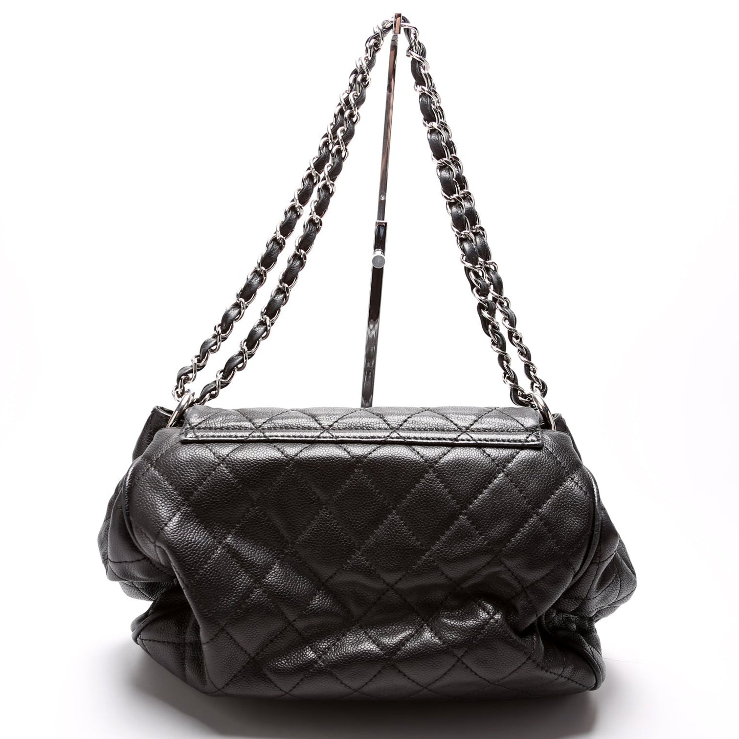 Chanel Timeless CC Accordion Flap Quilted Caviar Handbag