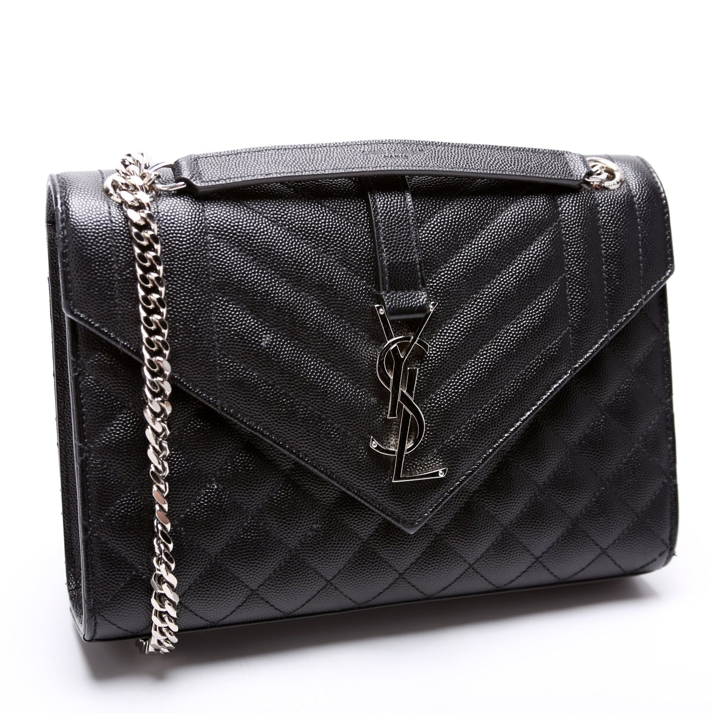 YSL Saint Laurent Saint Laurent Envelope Chevron Bag Medium Travel Bag