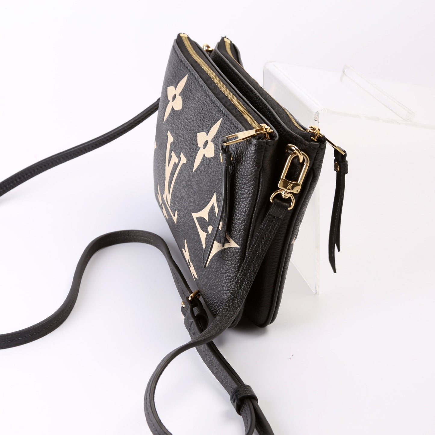 Louis Vuitton Double Zip Pochette Bicolor Empreinte Clutch Bag