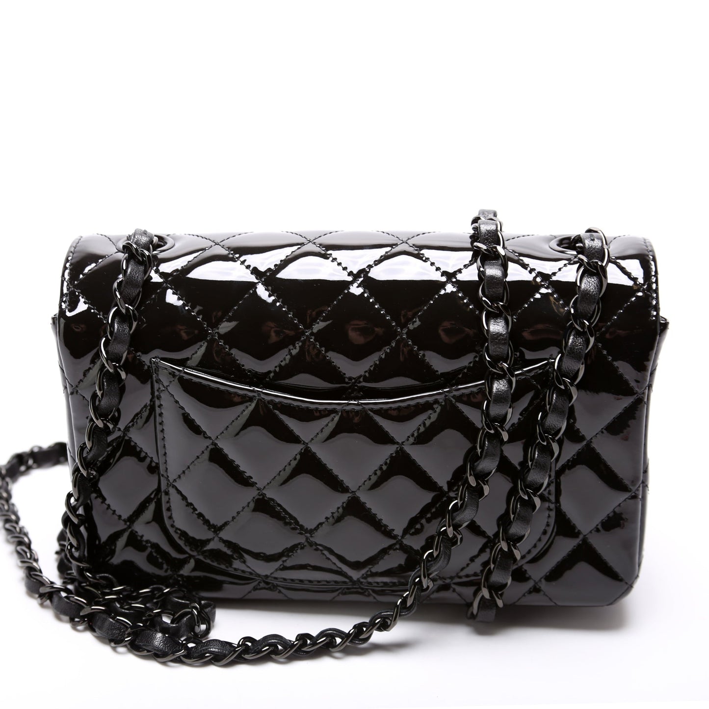 Chanel Classic Flap Rectangle Patent 32M+ Mini Bag