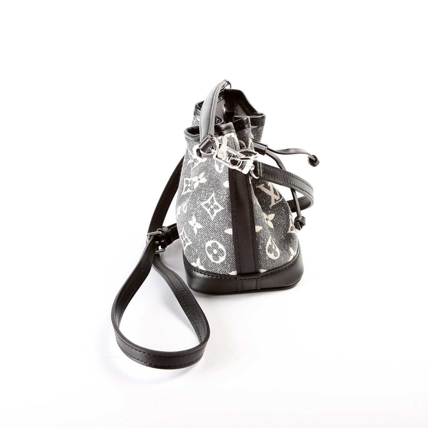 Louis Vuitton Noe Jacquard Denim Monogram Nano Handbag