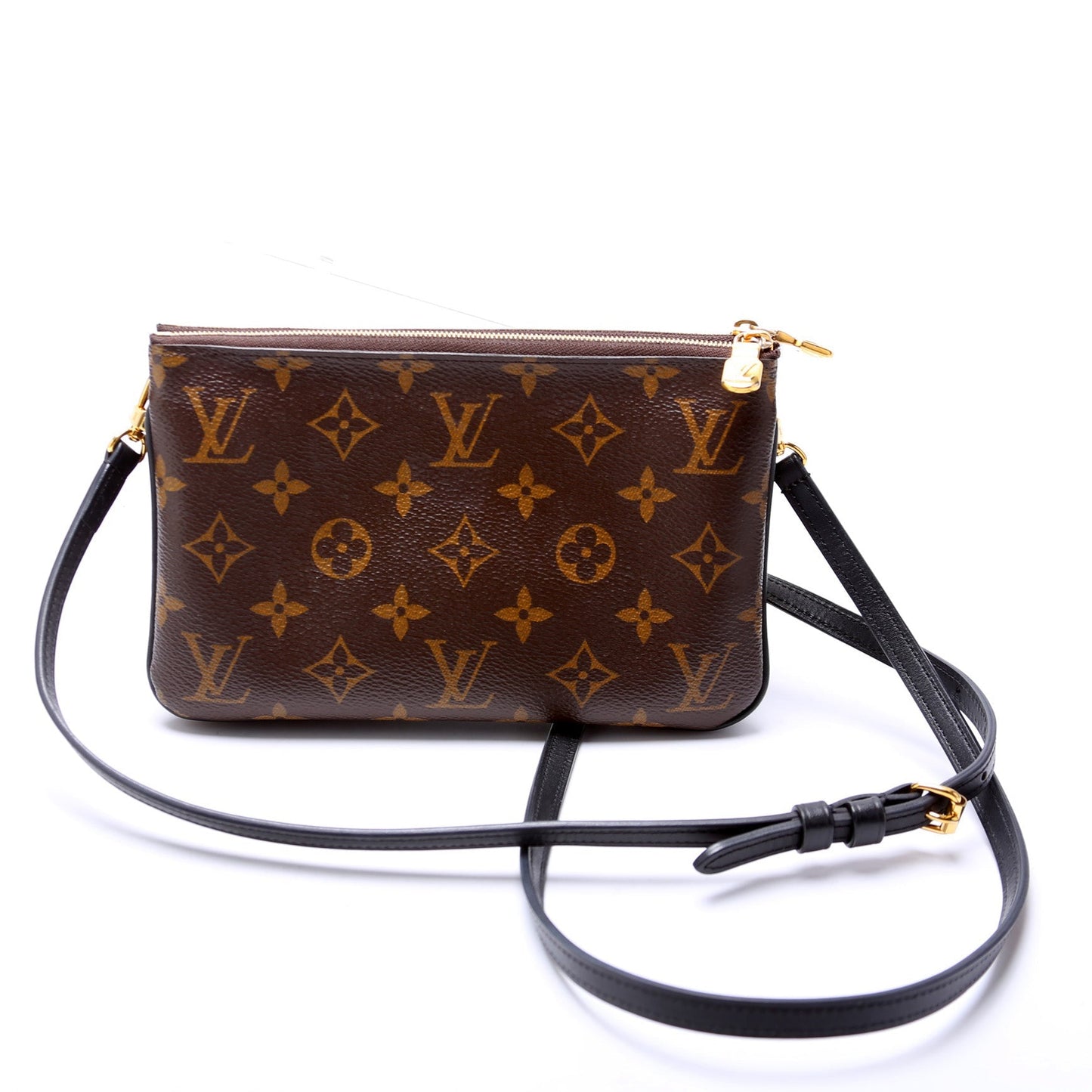 Louis Vuitton Double Zip Pochette Giant Reverse Monogram Clutch Bag Reverse Monogram