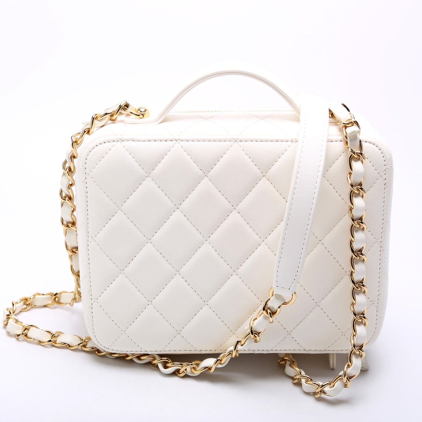 Chanel Golden Plate Vanity Lambskin Handbag