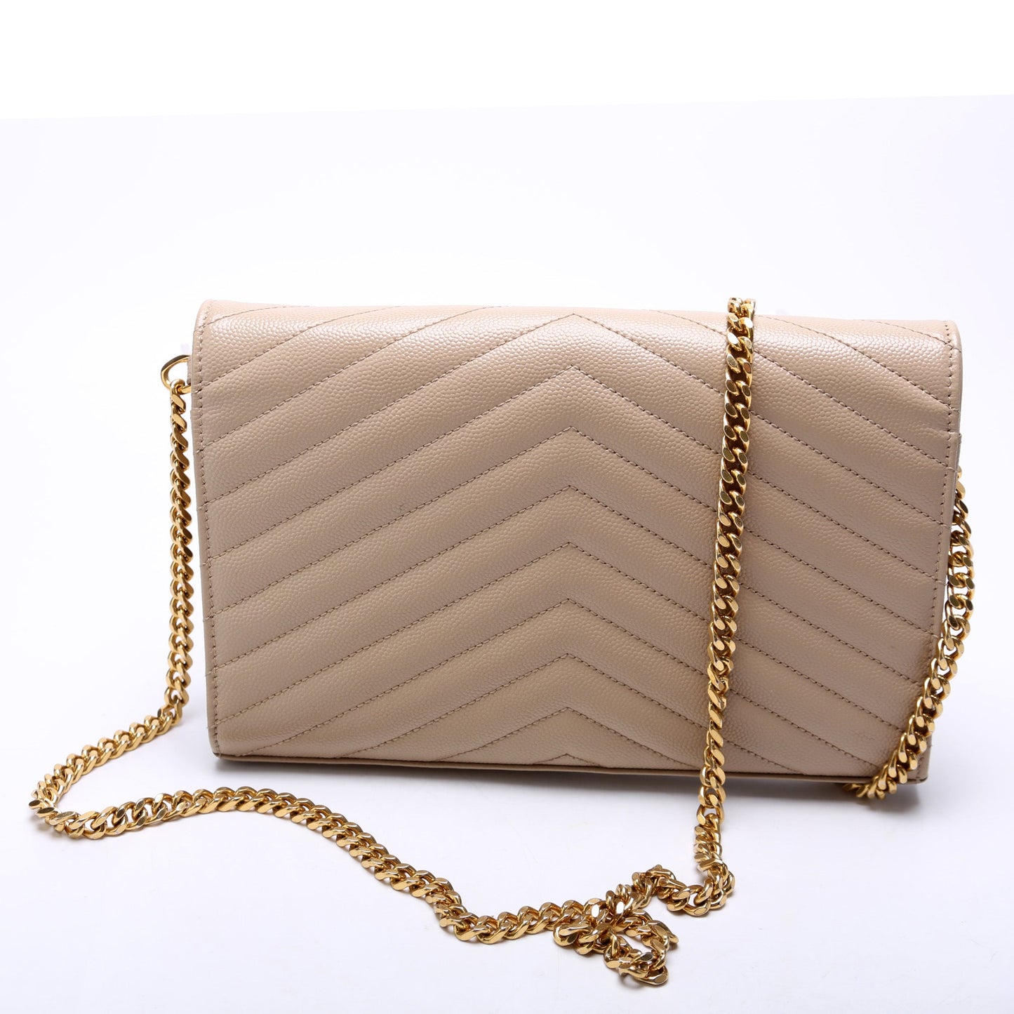 YSL Saint Laurent Grain De Wallet Bag Chain Travel Bag Chain Wallet 2