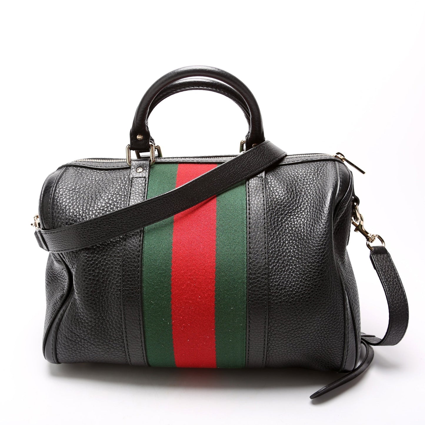 Gucci Boston Web Leather Travel Bag Leather 1