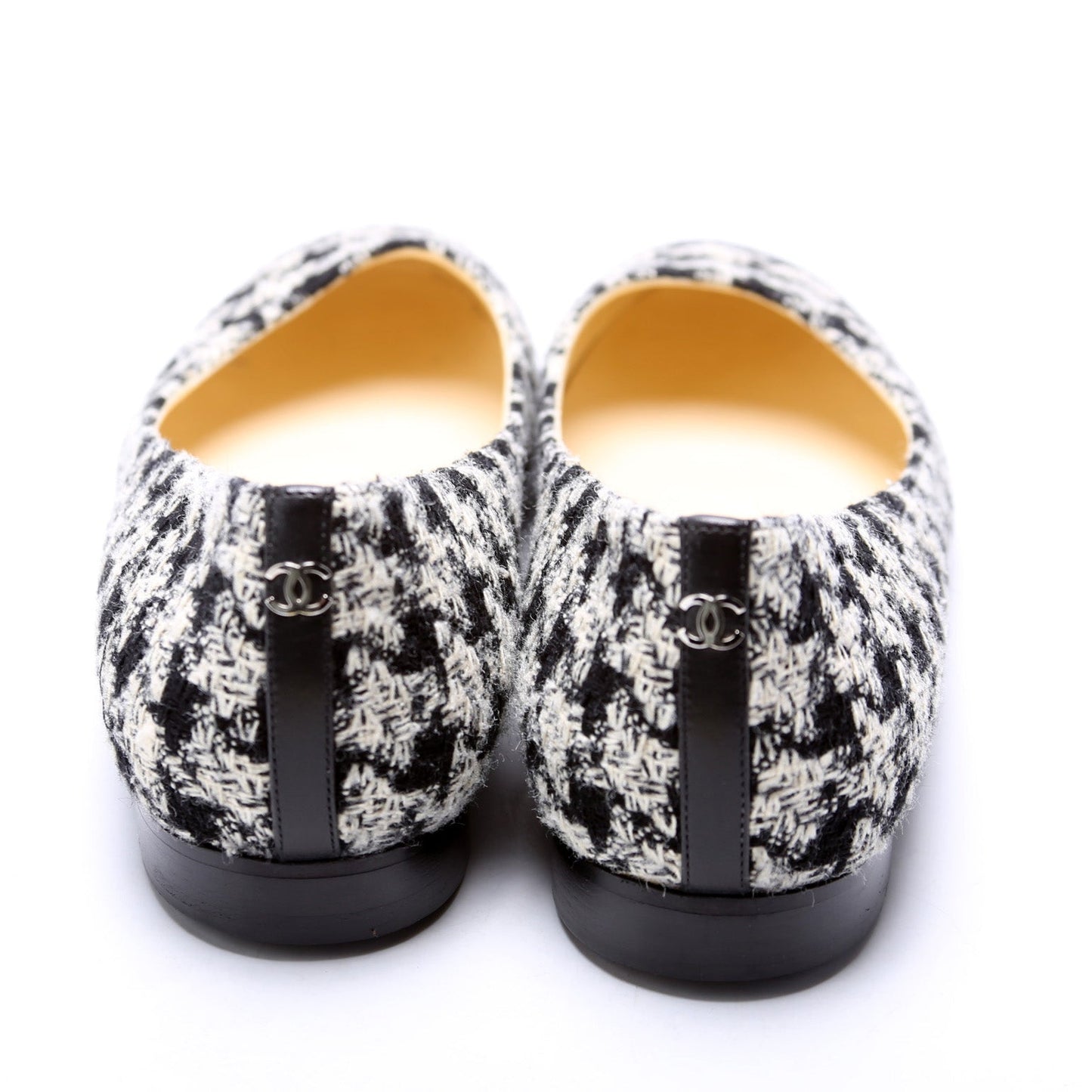 Chanel CC Tweed Ballet Flats Size 39