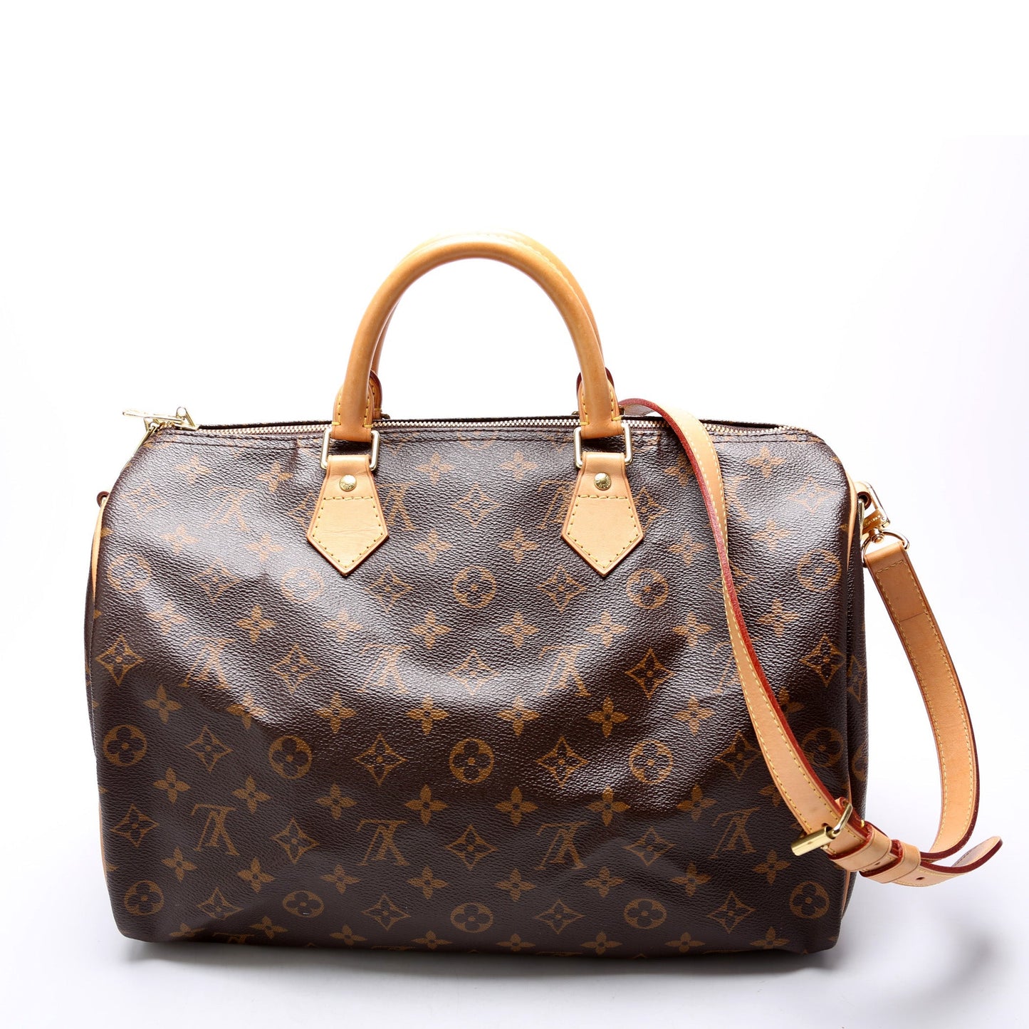 Louis Vuitton Speedy 35 Bandouliere Monogram Handbag Monogram 14