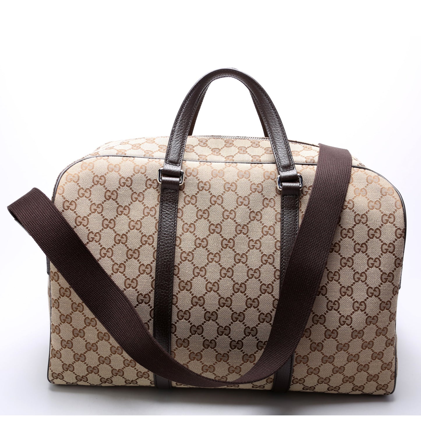 Gucci GG Boston Duffle Canvas Travel Bag Boston Duffle
