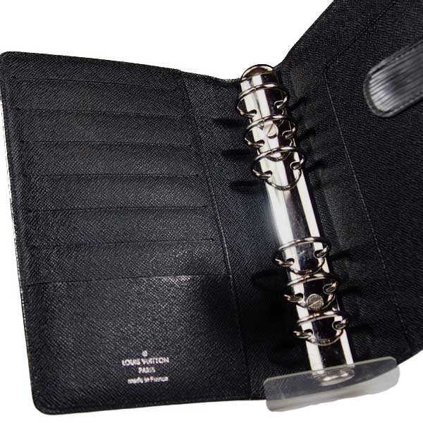 Louis Vuitton Notebook cover R20042 Epi Noir Leather Handbag