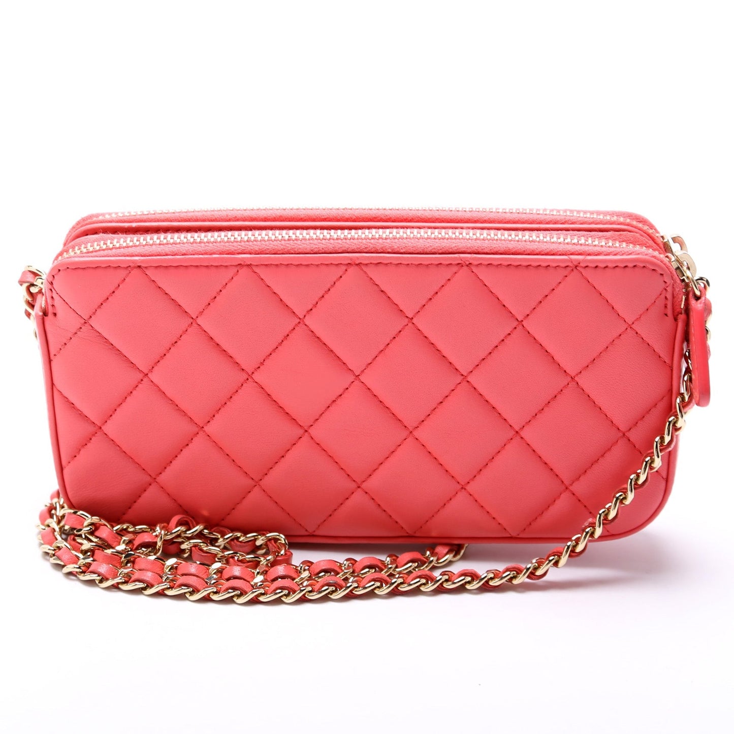 Chanel Double Zip WOC Flowers Clutch Bag