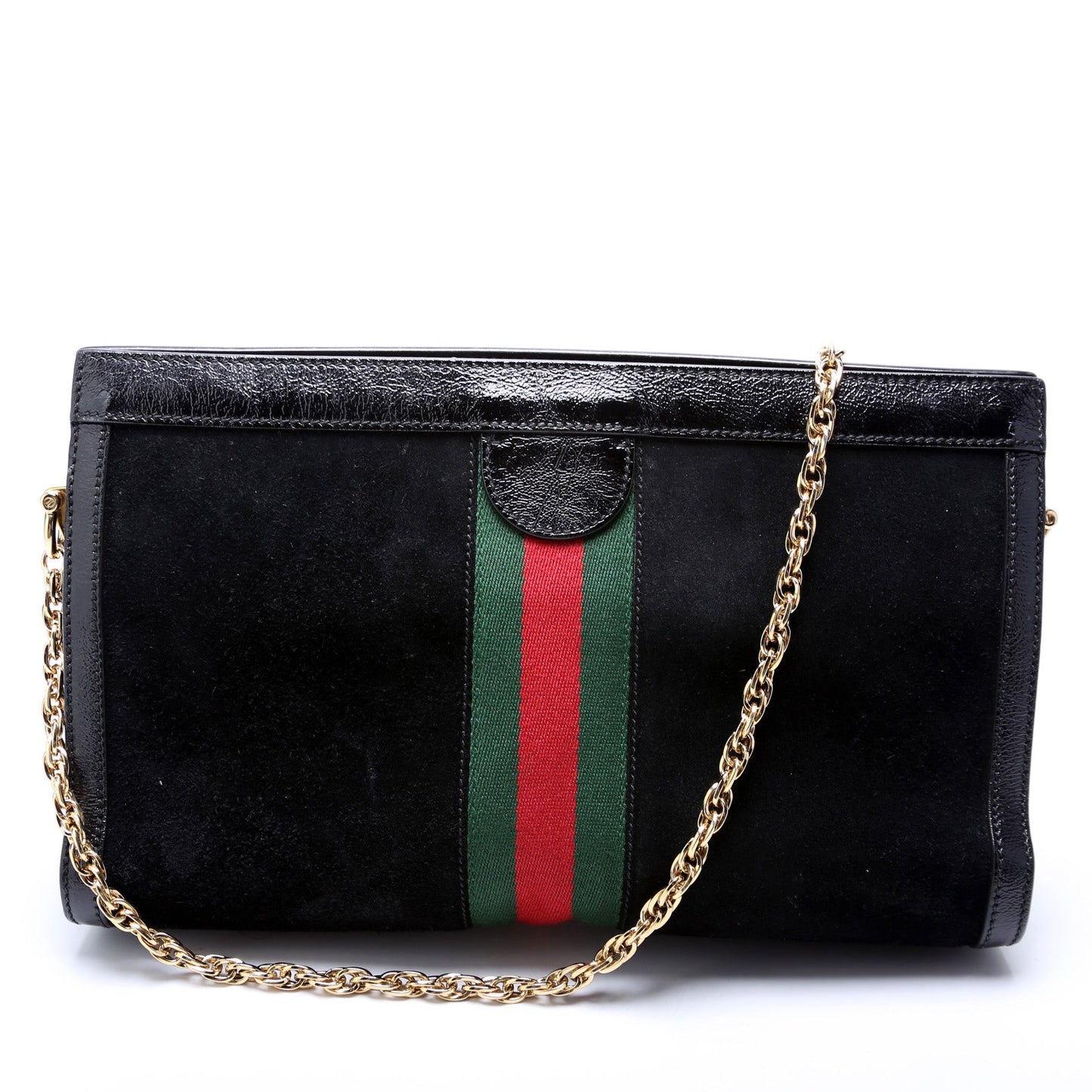 Gucci Ophidia Web Suede Medium Shoulder Bag