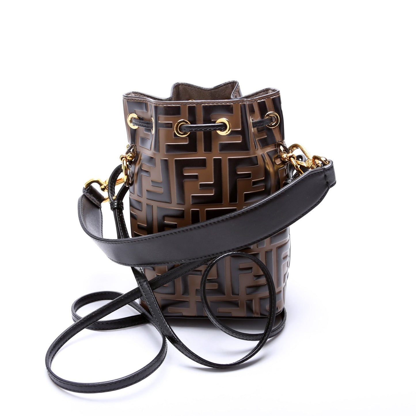 Fendi Mon Tresor Ff Bag Leather Mini Bucket Bucket Bag Leather Ff 3