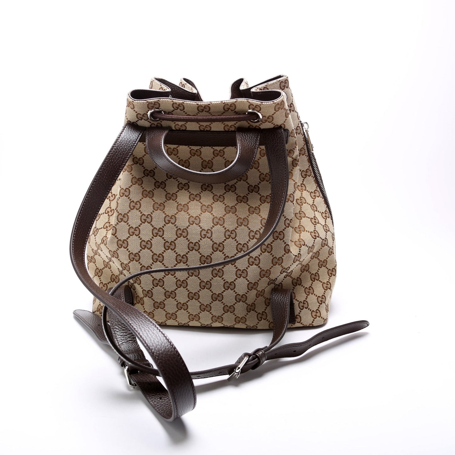 Gucci GG Drawstring Backpack Canvas Jewelry Backpack 7