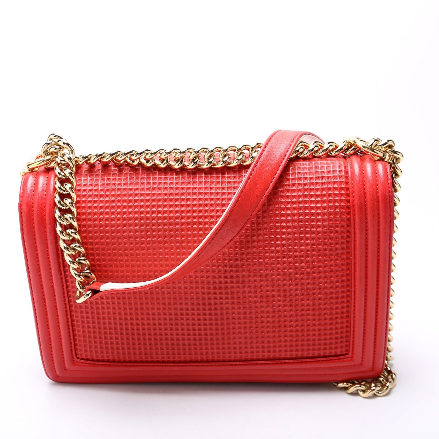Chanel Boy Flap New Cube Embossed Lambskin Handbag