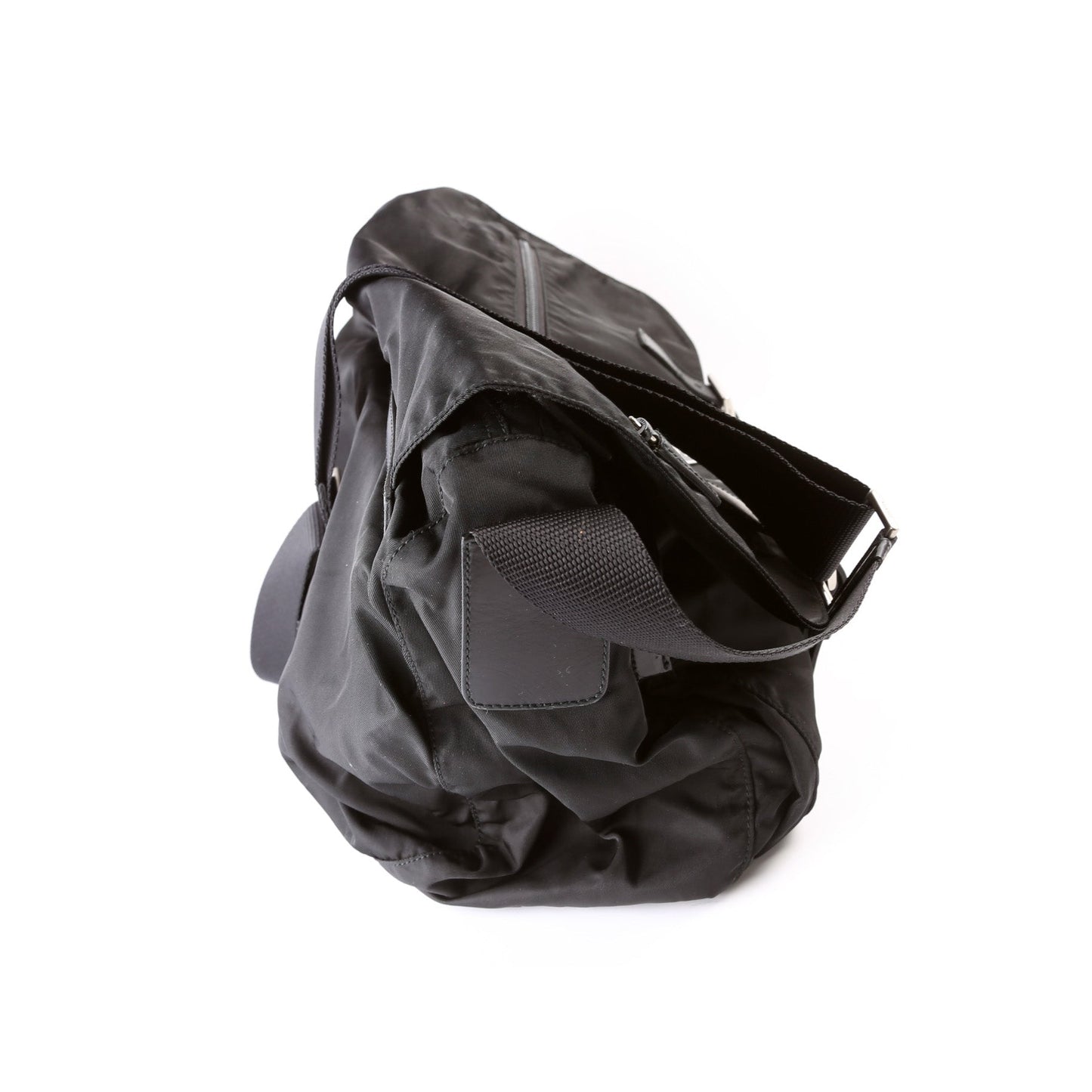 Prada Tessuto Buckle Messenger Bag Nylon Travel Bag