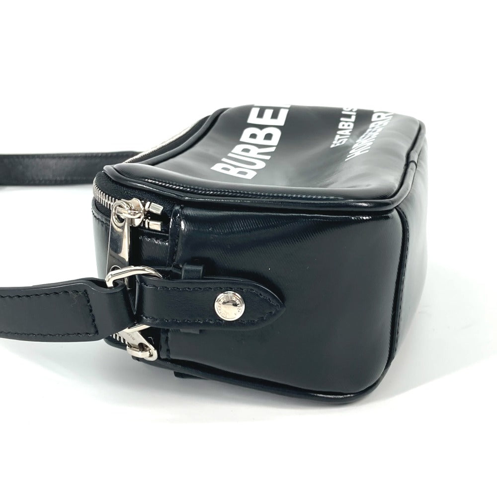 Burberry Shoulder Bag By Color Horseferry Mens Leather Black Logo