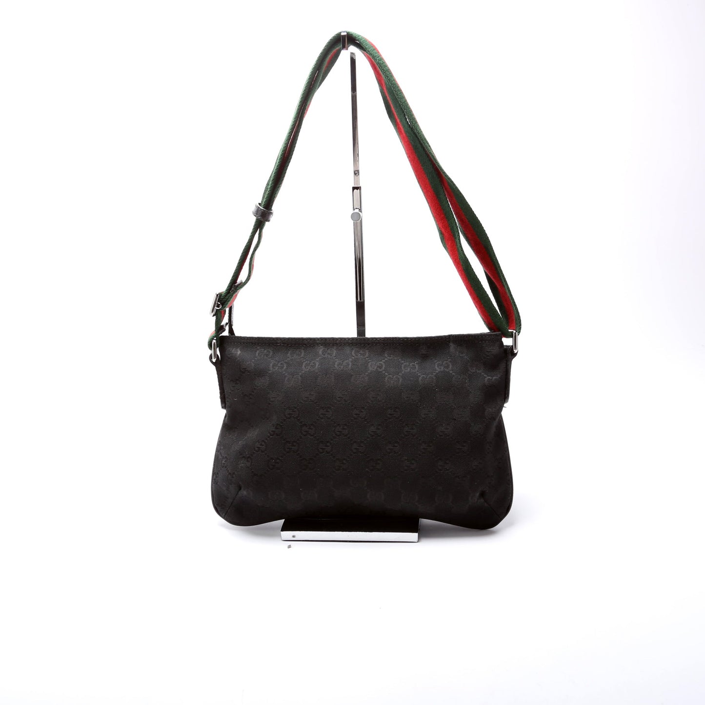 Gucci GG Shelly Web Canvas Shoulder Bag