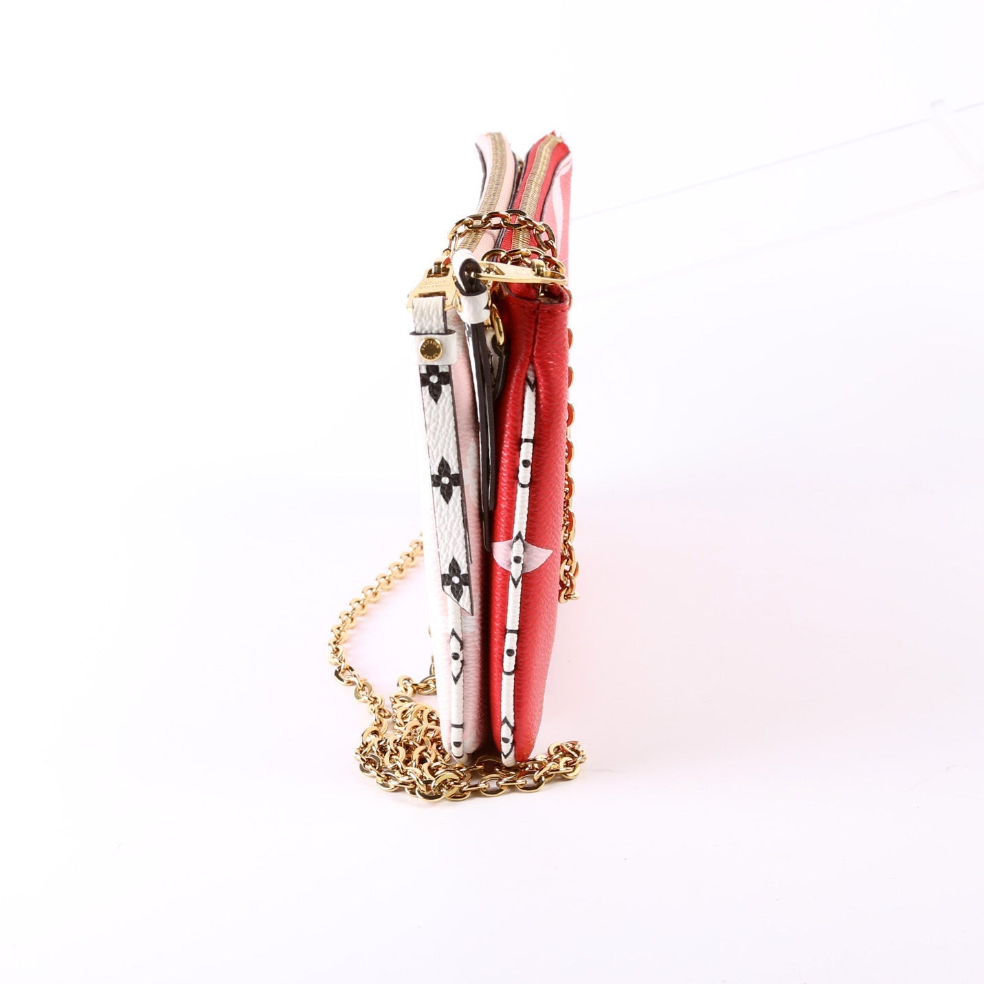 Louis Vuitton Double Zip Giant Rouge Monogram Handbag