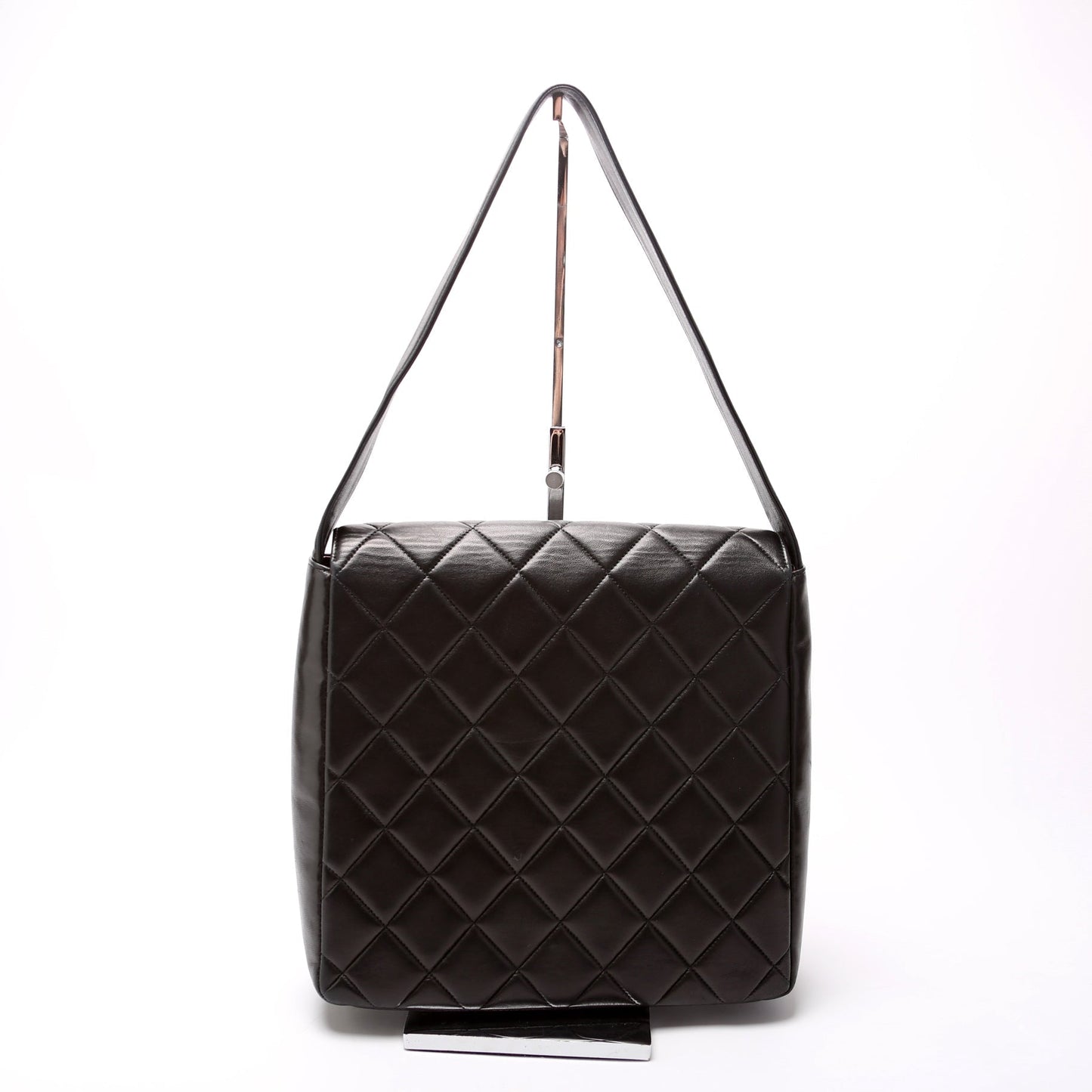 Chanel Double Turnlock Lambskin Shoulder Bag