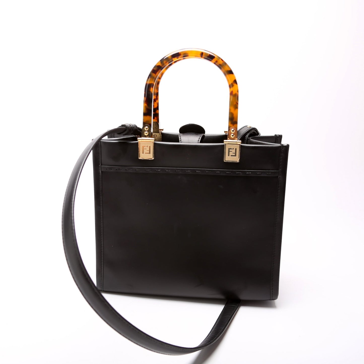 Fendi Sunshine Shopper Bag Leather Small Travel Bag