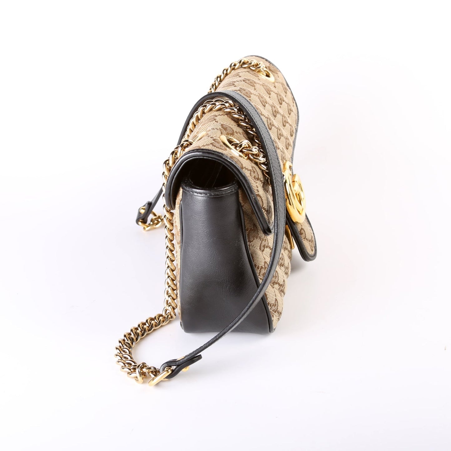 Gucci Marmont GG Canvas Small Flap Shoulder Bag