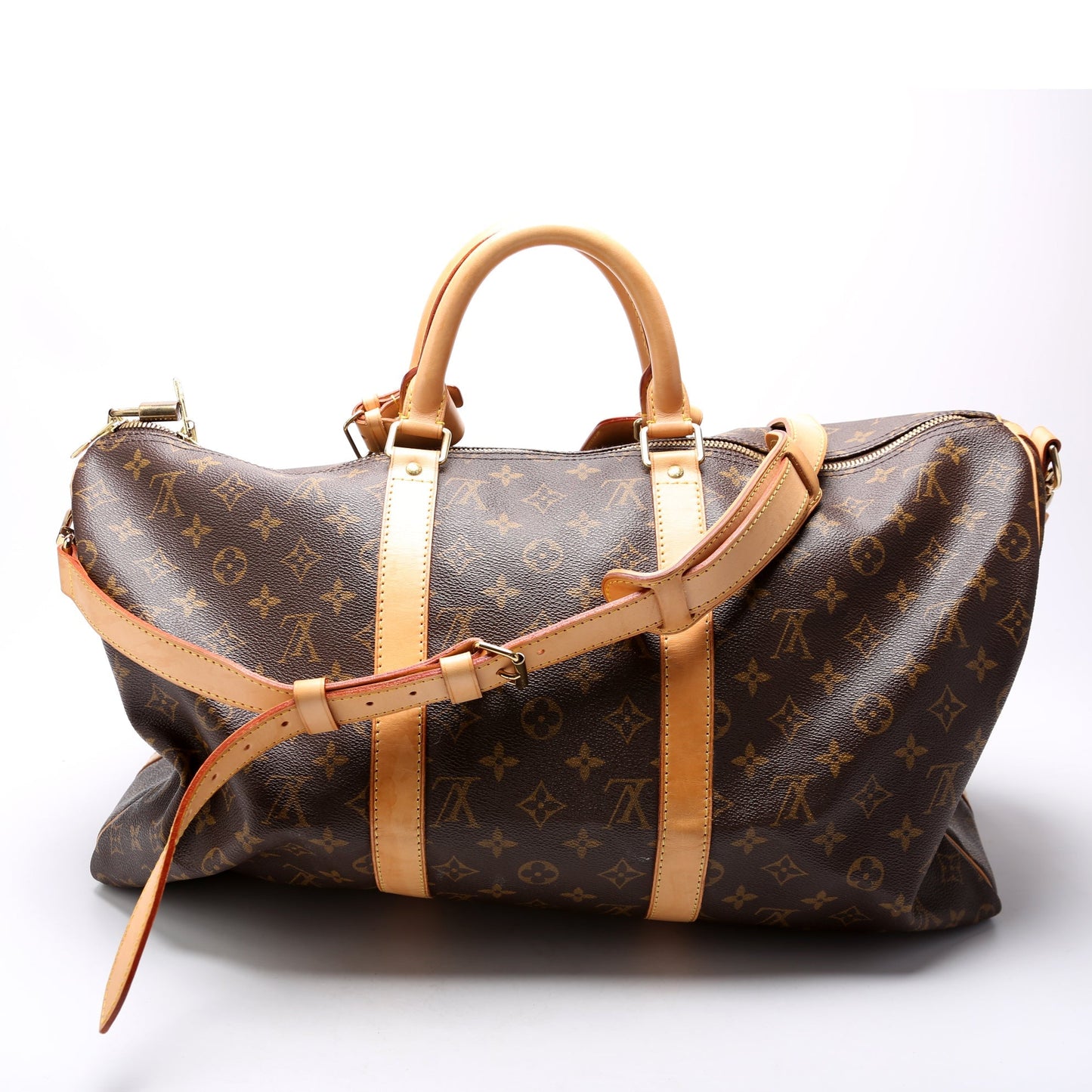 Louis Vuitton Keepall 50 Bandouliere Monogram Travel Bag Monogram 9