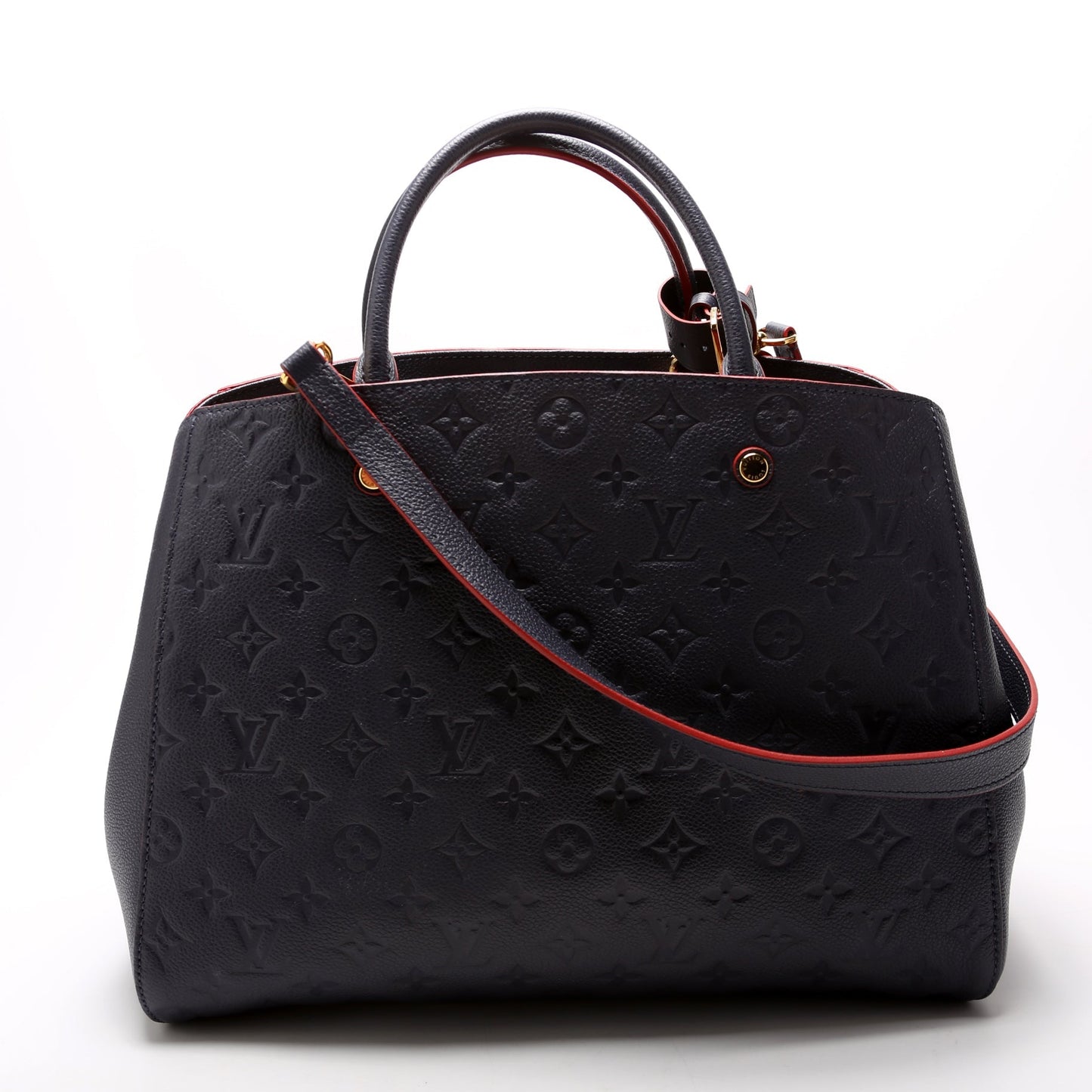 Louis Vuitton Montaigne GM Navy Empreinte Blue Handbag